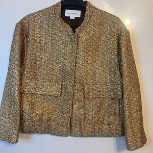 New Liz Claiborne Women's Metallic Gold Blazer